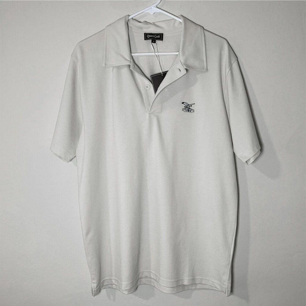 NWT Quiet Golf Off White Monogram Polo - Size Medium
